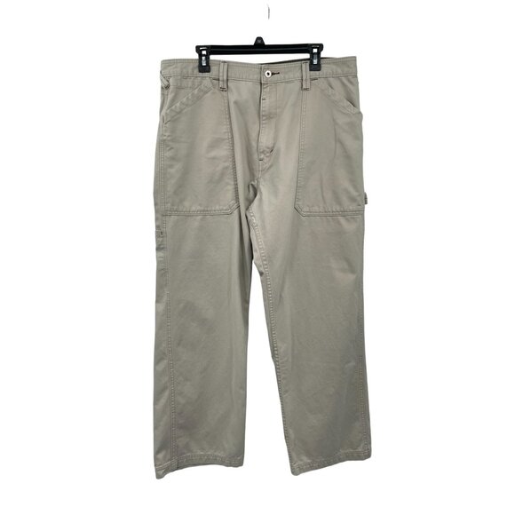 Vintage Levis Silvertab Pants Mens 36x32 Used Light Tan Baggy Carpenter - Picture 1 of 16